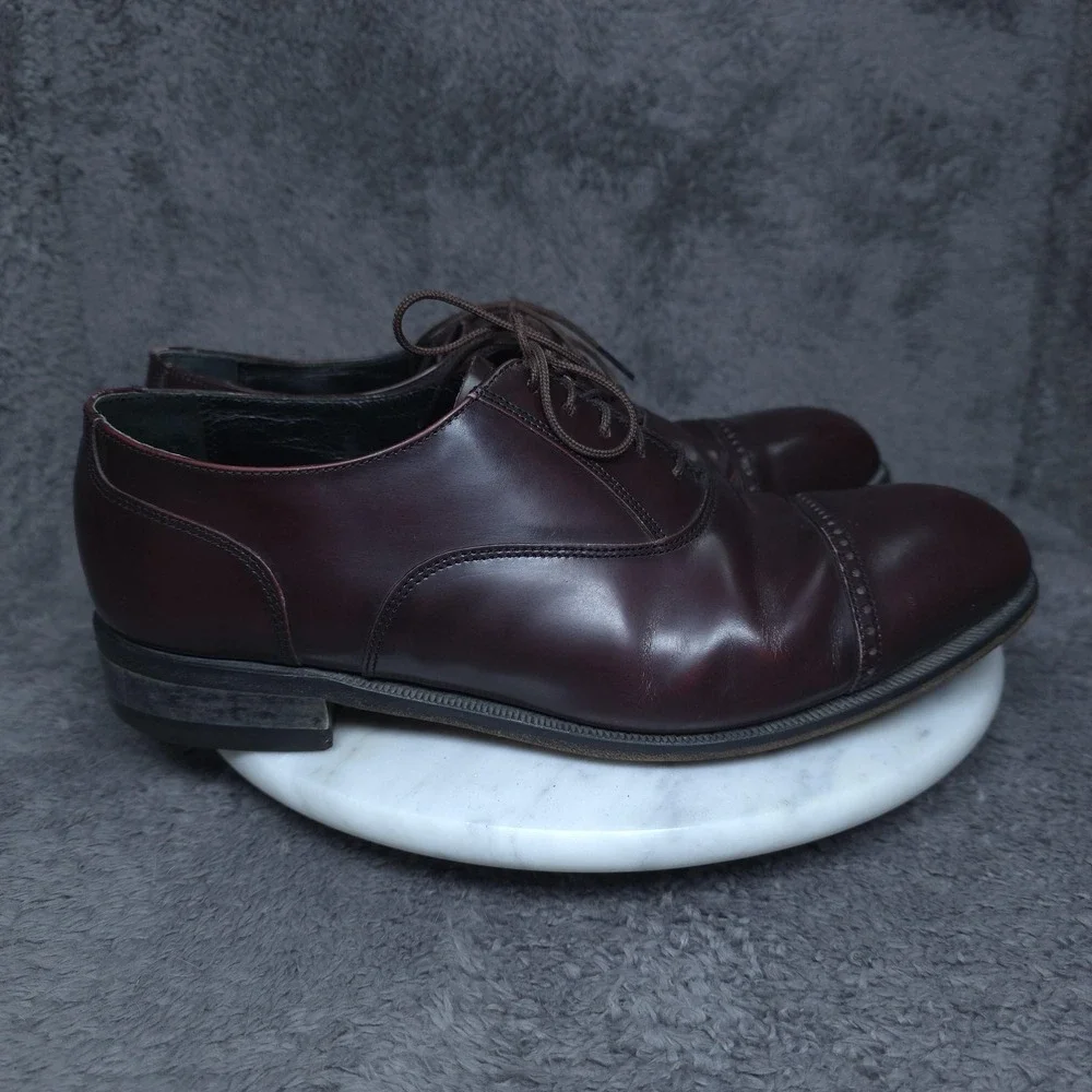 Florsheim Shoes Mens Size 10 Brown Leather Cap Toe Oxford Dress 17067-05
